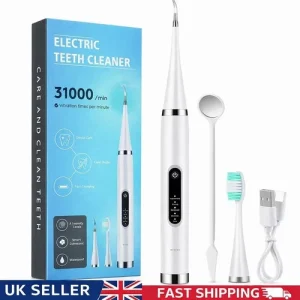 Powerful Ultrasonic Plaque Remover for Teeth with 5 Modes - Dental Tooth Cleaner