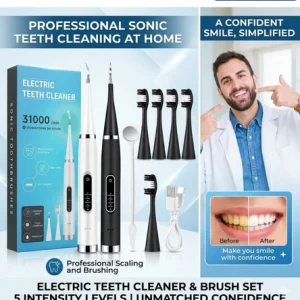 Powerful Ultrasonic Plaque Remover for Teeth with 5 Modes - Dental Tooth Cleaner