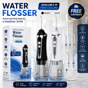 Intelli Water Flosser Cordless Rechargeable Dental Oral Irrigator Teeth Cleaner